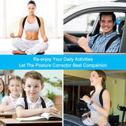 AirPosture Corrector Adjustable Back Brace Shoulder Support Clavicle Belt Men Women