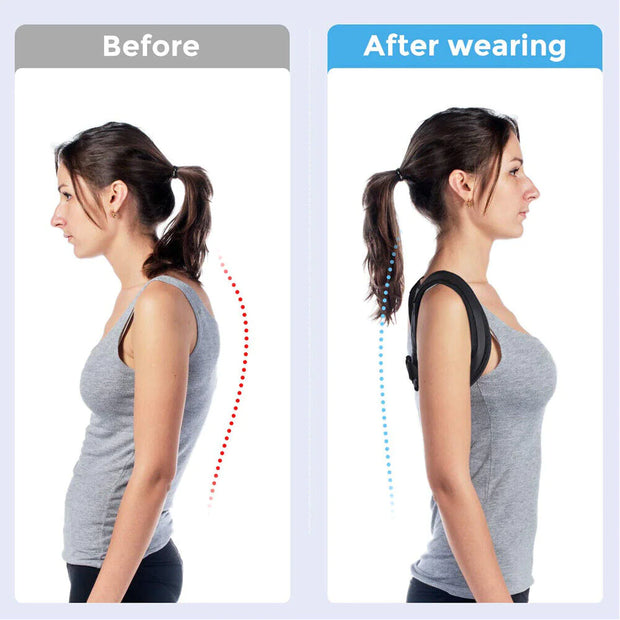 AirPosture Corrector Adjustable Back Brace Shoulder Support Clavicle Belt Men Women